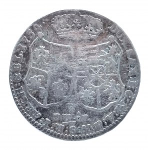 Polska, August III Sas (1733-1763), 1/6 talara 1754 FWôF, Drezno - rzadkie