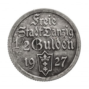 Gdaňsk, Svobodné město, 1/2 gulden 1927 Koga, Berlín