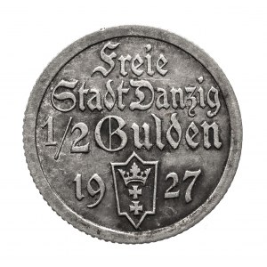 Danzig, Freie Stadt, 1/2 Gulden 1927 Koga, Berlin