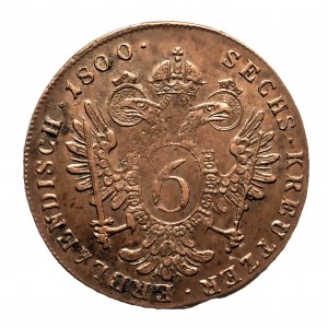Austria, Francis II (1792 - 1806), 6 krajcars 1800 C, Prague