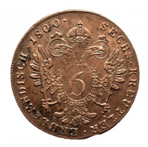 Austria, Francis II (1792 - 1806), 6 krajcars 1800 C, Prague