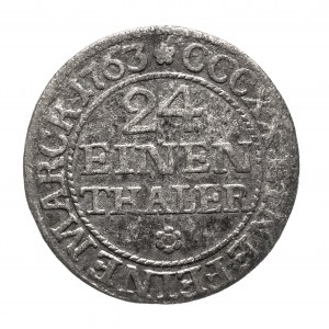 Polska, August III Sas (1733-1763), 1/24 talara 1763 FWôF, Drezno (2)