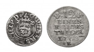 Zestaw monet srebrnych XVII-XVIII w. - Prusy Książęce, Śląsk