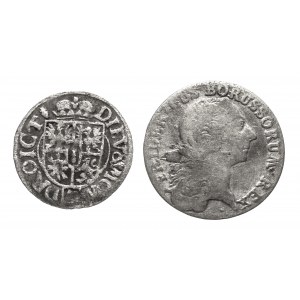 Zestaw monet srebrnych XVII-XVIII w. - Prusy Książęce, Śląsk