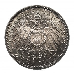Německo, Německé císařství (1871-1918), Bádensko, 2 marky 1902, Karlsruhe
