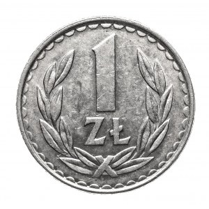 Poľsko, PRL (1944-1989), 1 zlotý 1985 - dvojitá raznica