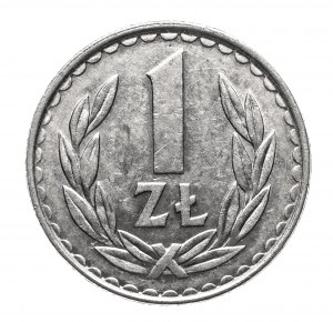 Poland, PRL (1944-1989), 1 zloty 1985 - double die