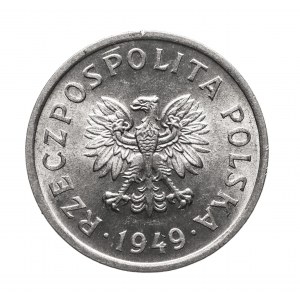 Polen, PRL (1944-1989), 10 groszy 1949, Aluminium,