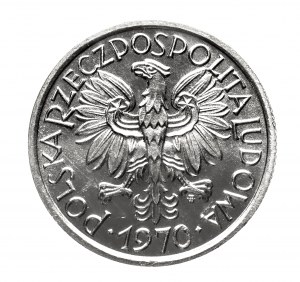 Polsko, Polská lidová republika (1944-1989), 2 zloté 1970, Varšava - jako zrcadlovka