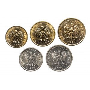 Polska, Rzeczpospolita od 1989 roku, zestaw monet obiegowych bitych w 1999 roku