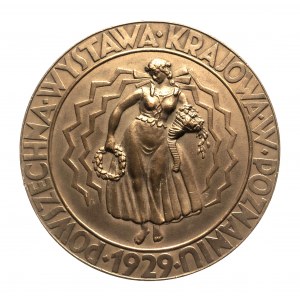Polska, Powszechna Wystawa Krajowa w Poznaniu, 1929, brąz złocony