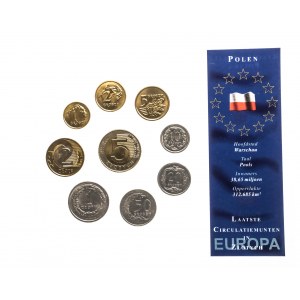 Polska, Rzeczpospolita od 1989 roku, nominałowy zestaw monet obiegowych 1994-2004 w zgrzewce