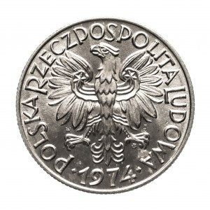 Polska, PRL (1944-1989), 5 złotych 1974 Rybak.