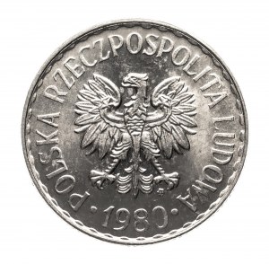 Poland, People's Republic of Poland (1944-1989), 1 zloty 1980.