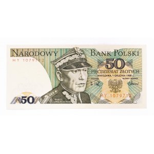 Poland, PRL (1944 - 1989), 50 ZŁOTYCH 1.12.1988, HY series.