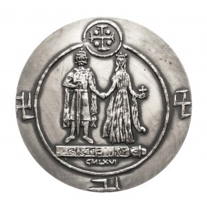 Polska, PRL (1952-1989), medal z serii królewskiej PTAiN - Mieszko I 1978, Mennica Warszawska.