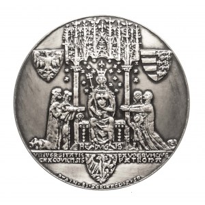 Polska, PRL (1952-1989), medal z serii królewskiej PTAiN - Jadwiga 1983, Mennica Warszawska.