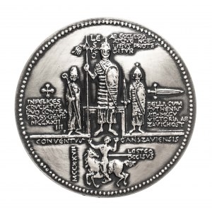 Polska, PRL (1952-1989), medal z serii królewskiej PTAiN - Leszek Biały 1985, Mennica Warszawska.