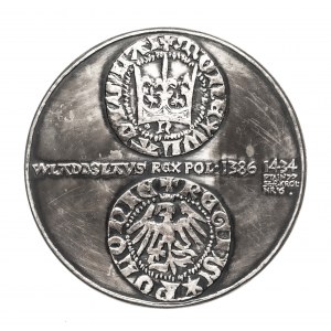 Polska, PRL (1952-1989), medal z serii królewskiej PTAiN - Władysław Jagiełło 1977, Mennica Warszawska.