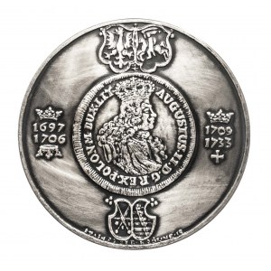 Polska, PRL (1952-1989), medal z serii królewskiej PTAiN - August Mocny 1982, Mennica Warszawska.