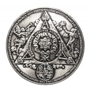 Polska, PRL (1952-1989), medal z serii królewskiej PTAiN - August Mocny 1982, Mennica Warszawska.