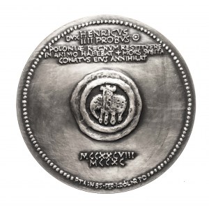 Polska, PRL (1952-1989), medal z serii królewskiej PTAiN - Henryk Probus 1985, Mennica Warszawska.
