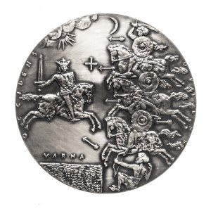 Polska, PRL (1952-1989), medal z serii królewskiej PTAiN - Władysław Warneńczyk 1983, Mennica Warszawska.