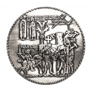 Polska, PRL (1952-1989), medal z serii królewskiej PTAiN - Kazimierz Odnowiciel 1984, Mennica Warszawska.