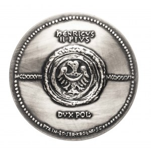 Polska, PRL (1952-1989), medal z serii królewskiej PTAiN - Henryk Pobożny 1985, Mennica Warszawska.