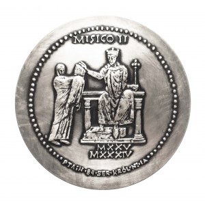 Polska, PRL (1952-1989), medal z serii królewskiej PTAiN - Mieszko II 1984, Mennica Warszawska.