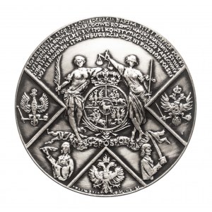 Polska, PRL (1952-1989), medal z serii królewskiej PTAiN - Stanisław August Poniatowski 1982, Mennica Warszawska.