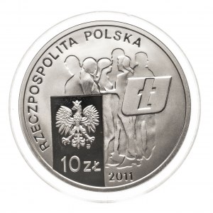 Polska, Rzeczpospolita od 1989 roku, 10 złotych 2011, 30 Rocznica Powstania Niezależnego Zrzeszenia Studentów