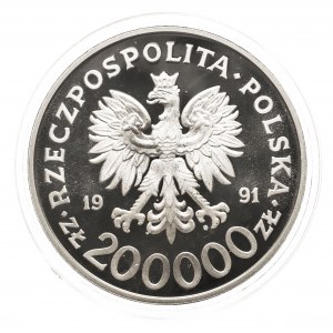 Polska, Rzeczpospolita od 1989 roku, 200000 złotych 1991, 200 Rocznica Konstytucji 3 Maja