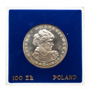 Polska, PRL (1944-1989), 100 złotych 1975, Helena Modrzejewska