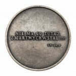 Medal Droga krzyżowa - Stacja XIV Jezus Złożony w Grobie, Inco - Veritas Częstochowa, srebro