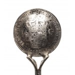 Holandia, łyżeczka wykonana z monet, srebro XX wiek