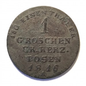 Wielkie Księstwo Poznańskie, 1 grosz 1816 A, Berlin - GR.HERZ.