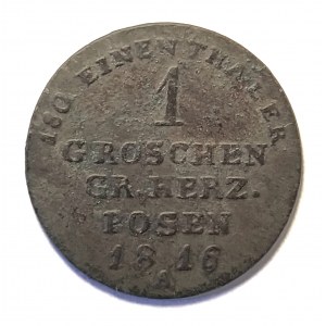 Grand Duchy of Posen, 1 penny 1816 A, Berlin - GR.HERZ.