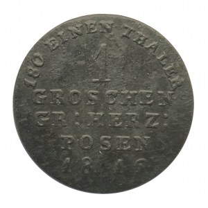 Wielkie Księstwo Poznańskie, 1 grosz 1816 A, Berlin - GR:HERZ:, mała trzcionka