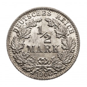 Germany, German Empire (1871-1918), 1/2 mark 1906 A, Berlin