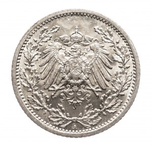 Germany, German Empire (1871-1918), 1/2 mark 1907 A, Berlin