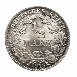 Germany, German Empire (1871-1918), 1/2 mark 1915 D, Munich