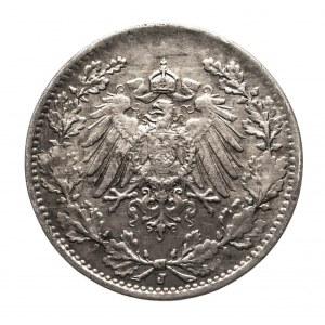 Niemcy, Cesarstwo Niemieckie (1871-1918), 1/2 marki 1918 J, Hamburg - z duchem
