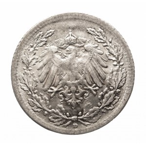 Niemcy, Cesarstwo Niemieckie (1871-1918), 1/2 marki 1919 D, Monachium - z duchem