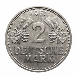 Niemcy, RFN, 2 marki 1951 D, Monachium