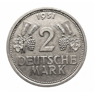 Niemcy, RFN, 2 marki 1951 J, Hamburg (2)