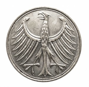 Germany, West Germany, 5 marks 1958 D, Munich