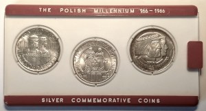Polska, PRL (1944-1989), Zestaw Milenijny - 100 złotych 1966 Mieszko i Dąbrówka