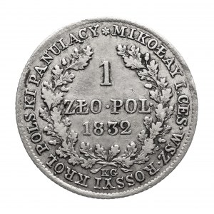 Królestwo Polskie, Mikołaj I (1826-1855), 1 złoty 1832 KG, Warszawa