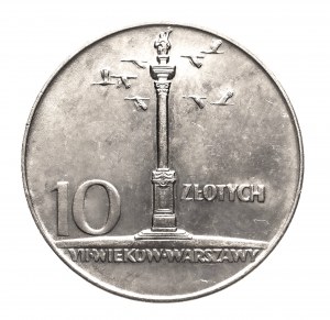 Poland, PRL (1944-1989), 10 zloty 1966 small Sigismund's Column, Warsaw